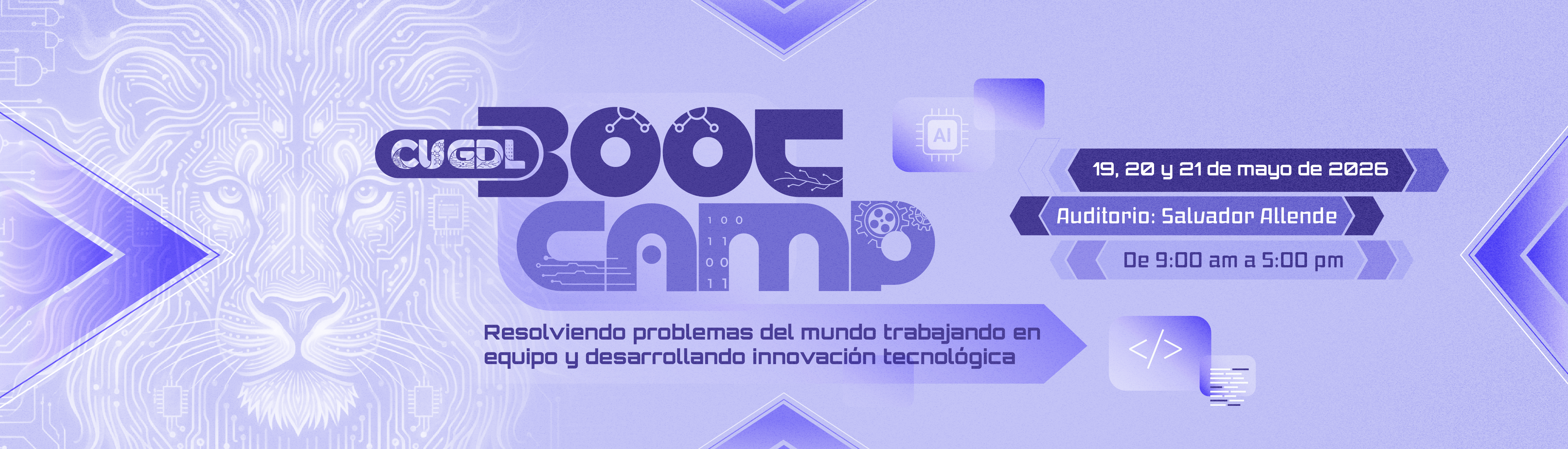 BOOTCAMP CUGDL - Resolviendo problemas del mundo trabajando en equipo y desarrollando innovación tecnológica