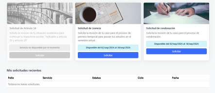 Selección de Condonación en Servicios Escolares