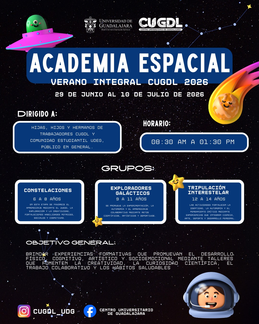 VERANO INTEGRAL CUGDL: ACADEMIA ESPACIAL 2026
