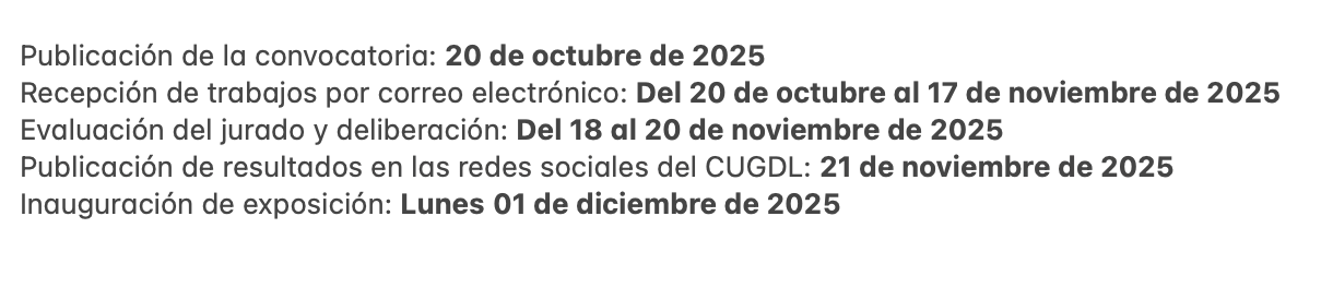 Convocatoria Concurso de Fotografía CUGDL