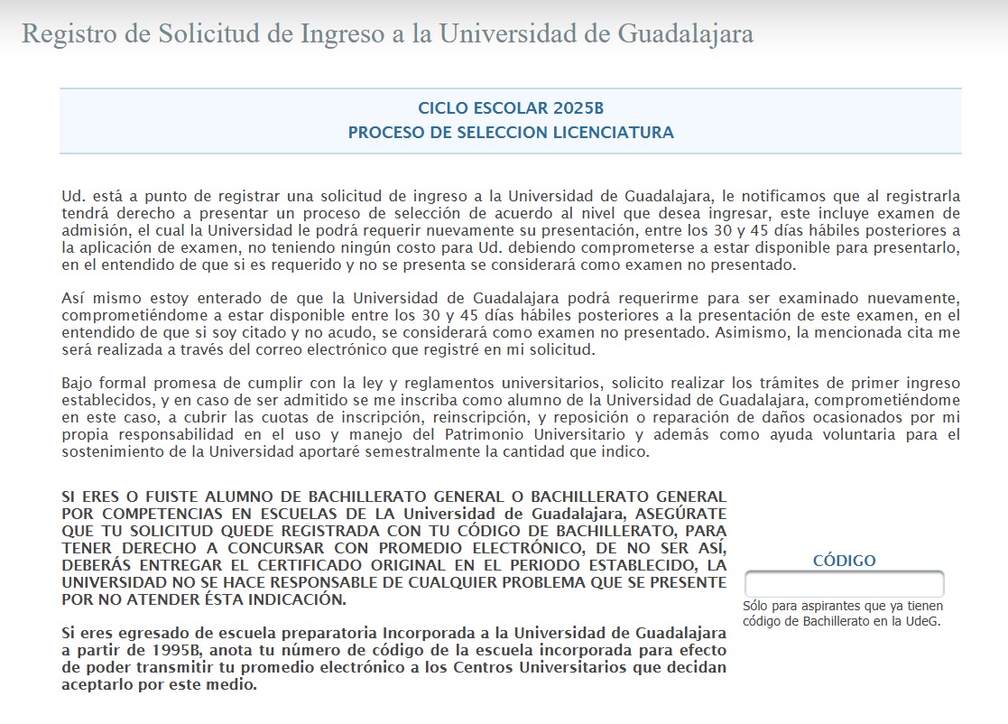 Paso a paso para hacer tu registro de aspirante UDG en CUGDL