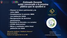 Charla sobre proceso de pensión en el IMSS