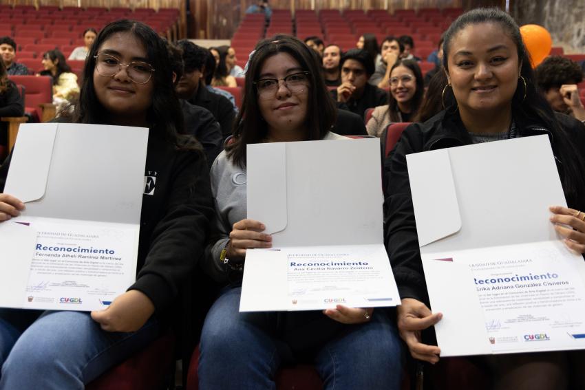 Ganadoras del Concurso de Arte Digital 2025 presentan obras sobre autocuidado y redes de apoyo en el 25