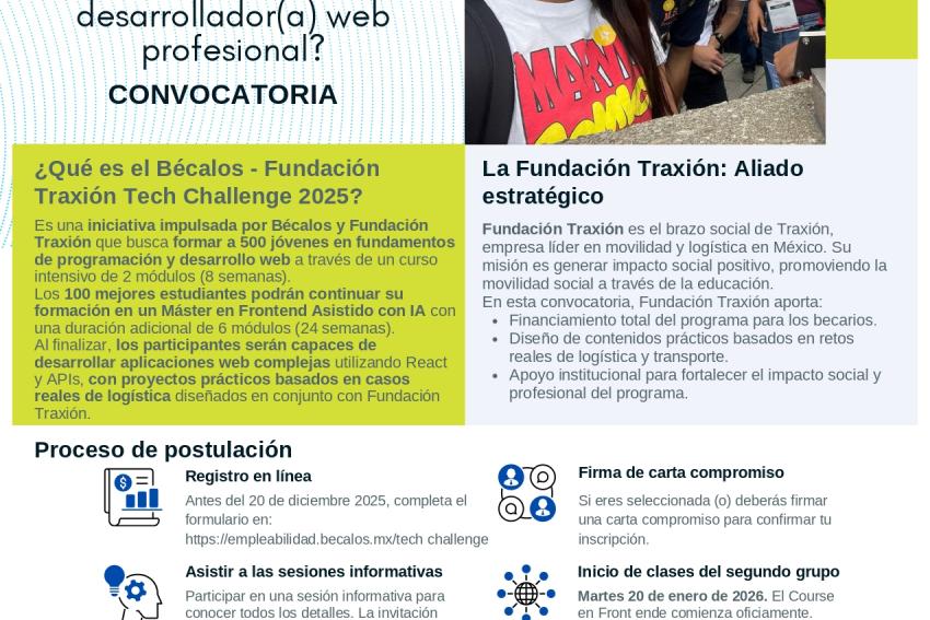 Bécalos – Fundación Traxión Tech Challenge: tu puerta al mundo del desarrollo web